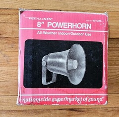 NEW in Box NOS Vintage Radio Shack 8″ POWERHORN INDOOR/OUTDOOR