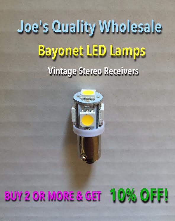 (8)BAYONET LED LAMPS/MC2105/MC2300-MC2505-1866/MC 2125/McIntosh/MAC 1500/C20 AMP