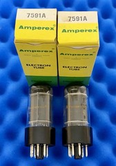 TWO Amperex 7591A Tubes / Amplitrex Tested Above 90% / Within 3% Gm Matched