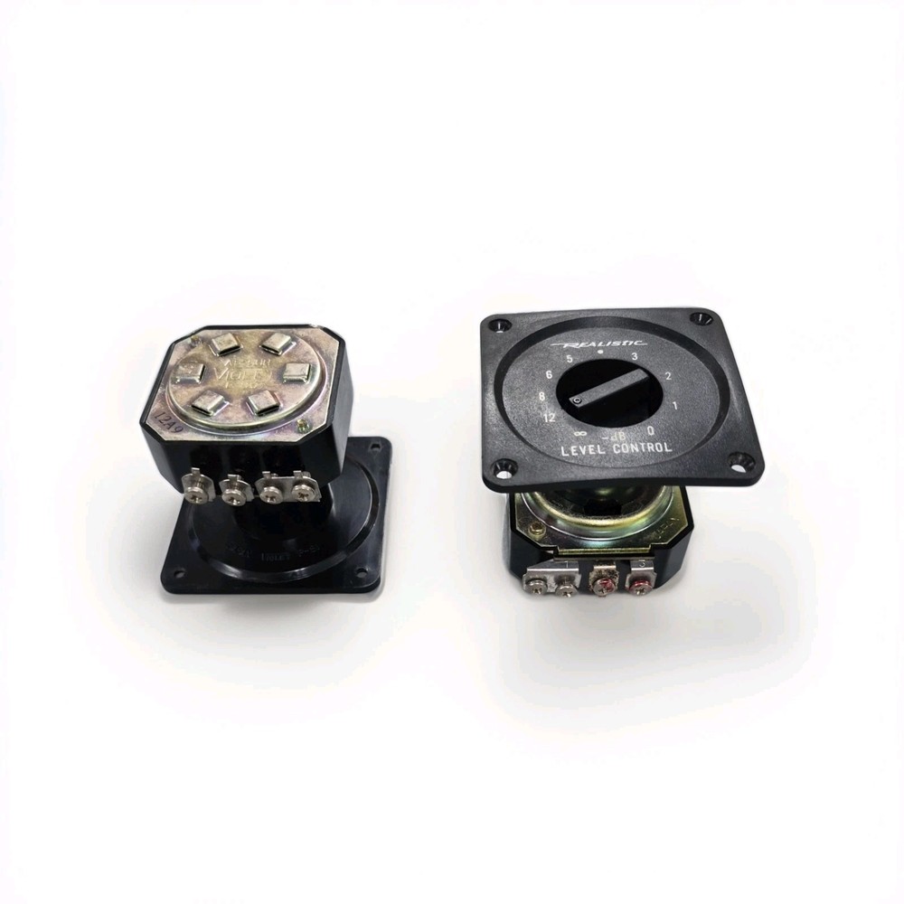 Pair VIOLET Speaker ATTENUATOR AT-50H L-8 Ohm Realistic Level Control 12A9 Japan