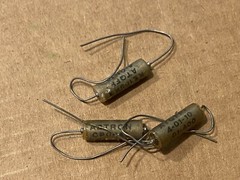 3 NOS Vintage .01 uf 400v Astron Vitamin Q Capacitors TEST GOOD Glass-Sealed PIO