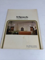 Klipsch Loudspeaker Systems Advertising Catalog with Price List 1970s Klipschorn