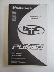 Audio Manual Rockford Fosgate Punch Amplifiers 150/200/300/400/500/700/S cl