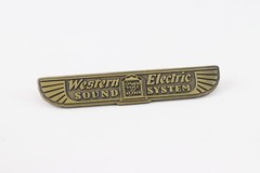 Western Electric copper logo badge replacement piece 98mm(3.86″)X18.5mm(0.72″)