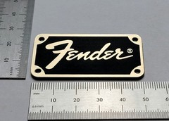 Fender Transitional Badge Logo for Amp, Case, & Equiptment – Gold With Adhesive