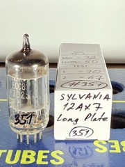 Sylvania 7025 ECC83 12AX7 Long Plate O-Getter Tested Like NOS Balanced Tube