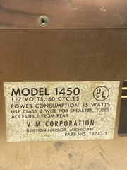 Vintage V-M Voice of Music 1450 Tube Mono Amplifier Powers On Phono Mic EL84