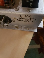 Pair Of Rogers S-100 And S-100A transistor amplifier mono from old organ