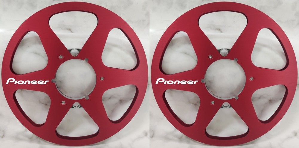 One Pair 10.5” red Pioneer Tape reel High Quality Aluminum Take Up Reel