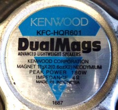 Vintage Kenwood Advanced Lightweight DualMags Speakers Peak Power 180 Watts