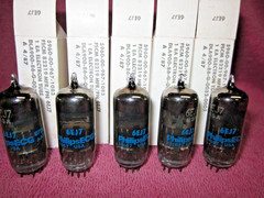 5pcs NIB Philips ECG/Sylvania 6EJ7/EF184 Tubes Dark Glass TESTED!