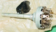 2 Vintage Tube Radio TV Technicians Mallory Volume Control Rotary Switches Lot