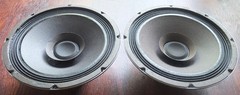 vintage pair 10″ full-range woofers marked DWK3 PURE 10, c.1975—very good cond