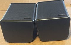 PAIR OF VINTAGE ADVENT MINI INDOOR/OUTDOOR SPEAKERS BLACK