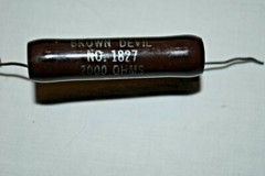 Vintage OHMITE BROWN DEVIL #1827 2k 2000 OHMS B-85 Wirewound RESISTOR USA