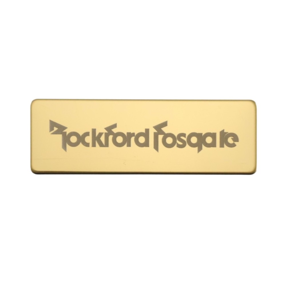 Rockford Fosgate stainless steel customize Logo 60mm(2.36″)X20mm(0.78″) Gold