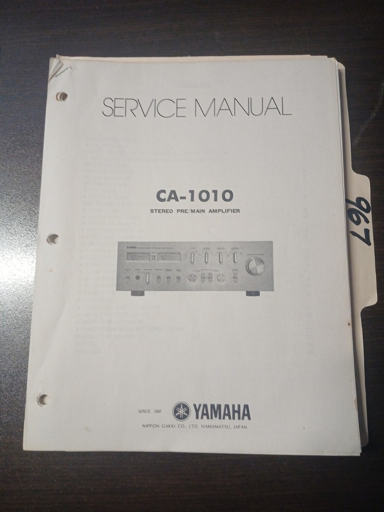 Yamaha CA-1010 Service Manual Original Repair Book Stereo Pre/ Main Amplifier