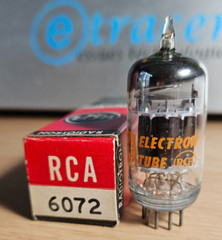 6072 RCA BLACK PLATE 3 MICA VINTAGE TUBE 12AY7 TRUE NOS NIB (1960) *eTRACER* #3
