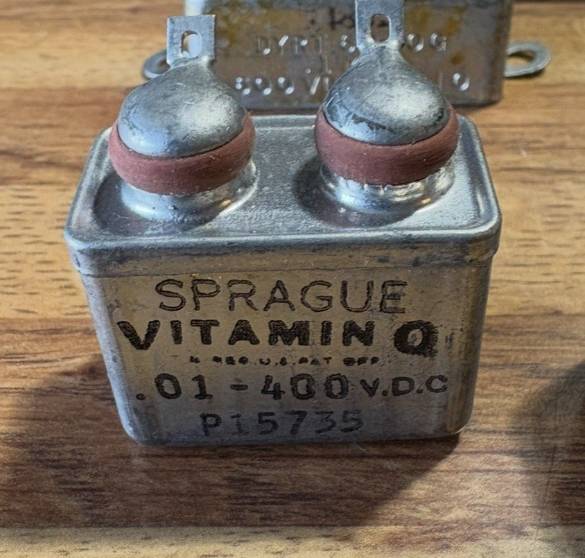Sprague Vitamin Q Capacitor .01 mfd 400 v, Lot of 3
