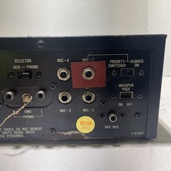 Realistic MPA-100 Solid State P A Amplifier Amp! Untested