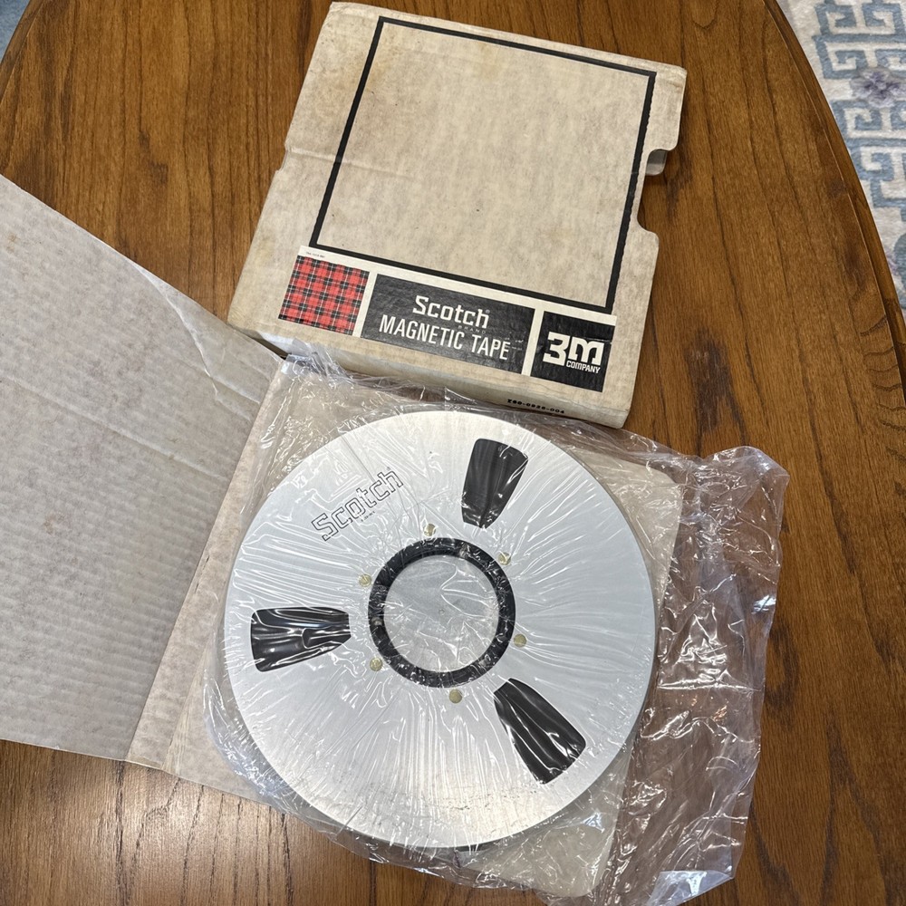SCOTCH 3M 10.5″ x 1/2″ Metal Reel to Reel 3 Window Silver 6 Screw NOS Magnetic