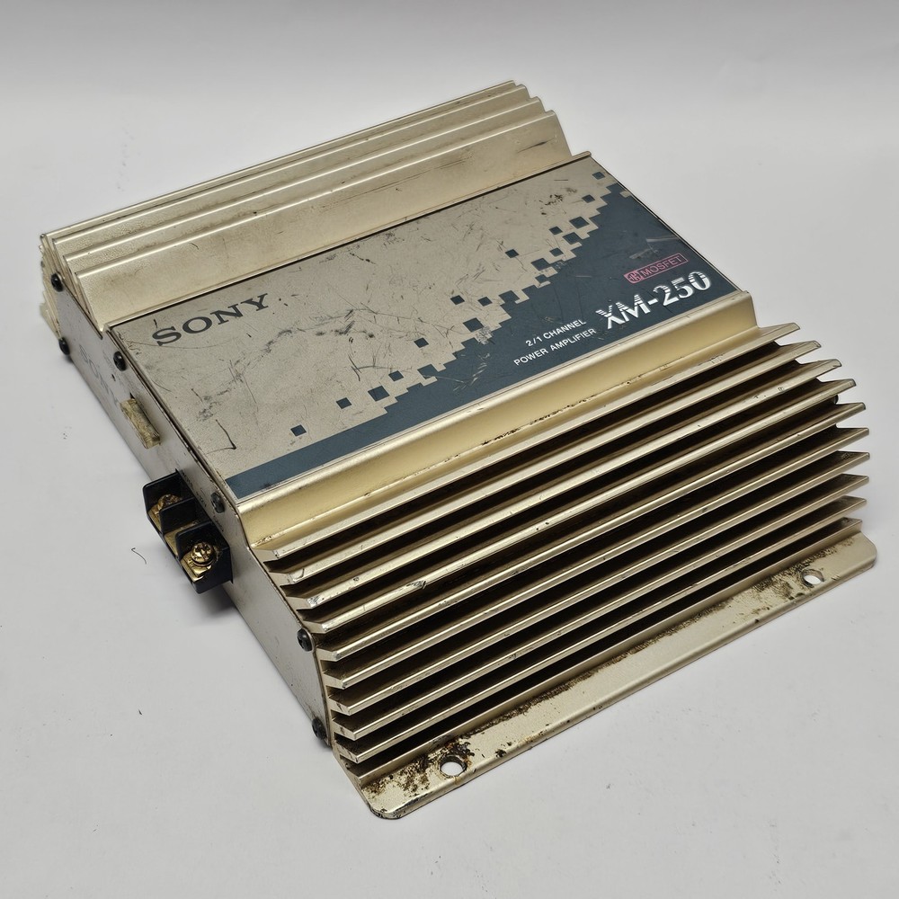 Sony XM-250 2-CHANNEL Bridgeable Car Stereo Power Amplifier Y2K TESTED WORKING