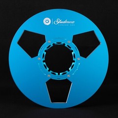 New One 10.5″ Blue Silver Aluminium Empty Tape Reels For R2R Tape Recorders