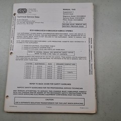 Magnavox Sylvania Philco EC8140BK03 Service Manual 1986 Supplement 3 Illustrated