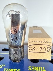 Cunningham Type CX 345 45 Globe Balloon Engraved Base Tested Good Tube
