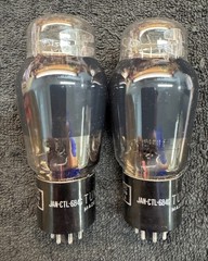 2 NOS NIB Matched Tung-Sol JAN CTL 6B4G Black Glass Tubes