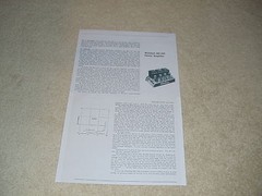 McIntosh MC240 Tube Amplifier Review, 2 pgs, 1961, RARE