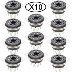 8Pin Octal Bakelite Tube Socket for KT88 EL34 6550 GZ34 Bottom Chassis Mount 10X