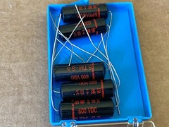 5 NOS NIB Vintage Sprague Black Beauty .05 uf 600v Capacitors TEST GOOD LOW LEAK