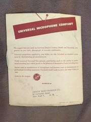 Vtg 1944 UNIVERSAL STROBOSCOPE – Universal Microphone Co.