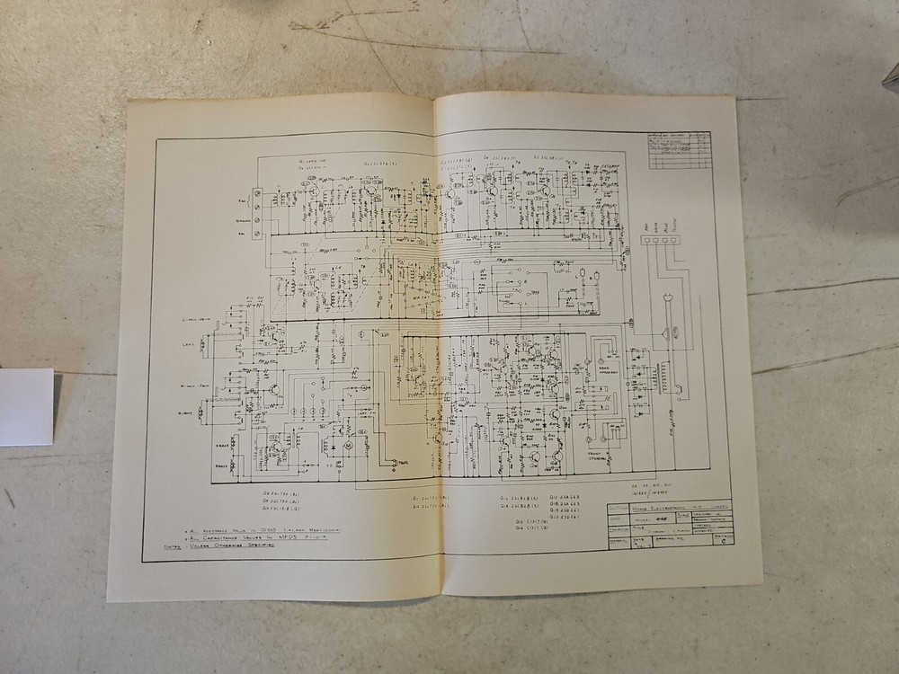 Morse Electrophonic Stereo Model 645 Blueprint Schematics