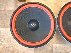CERWIN VEGA ATW-15 15″ WOOFER PAIR/ PRO REFOAMED WITH DUST CAPS / AT-15 / NICE!!