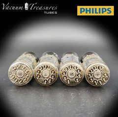 EL84 ( 6BQ5 ) AMPEREX PHILIPS O Getter KM4 Heerlen Matched Tubes Made in Holland