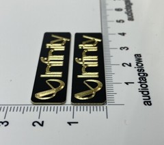 Infinity Reference Speaker Badge Logo Custom Made Engraved Solid Brass Pair