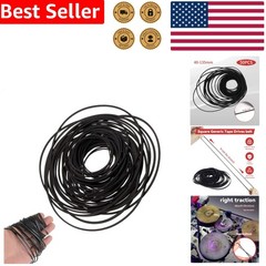 50pcs Cassette Recorder Rubber Square Belts 40-135MM Repair Maintenance Mix