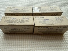 Vintage JAN 9006 Vacuum Tubes Lot of 4 CKR US Army Navy Tested Stromberg Carlson