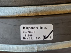 Klipsch 12″ K-26-K Woofer – TESTED W/DEMO (Pulled From SW-12)