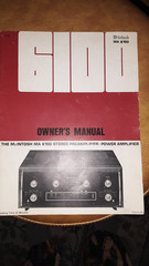 McIntosh MA6100 Integrated Amplifier with both Owner & Service manuals. Needs sv