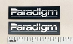 Paradigm Speakers Custom Made Aluminum Speaker Badge Pair