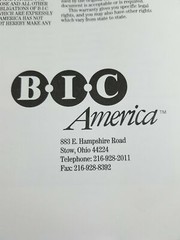 BIC SWA-100 Owners Manual 362230 362230