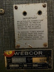 Vintage Webcor Compact Deluxe Reel-to-Reel Tape Recorder EP2302-1A-WORKING W/MIC