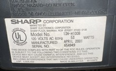 Vintage Sharp 13″ Retro Gaming Color TV 13N-M100B Front AV Tested Working 120 V