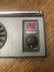 Vintage Weatheralert Weather Radio – Long Antenna – New 9V Batt – NO CORD -Works
