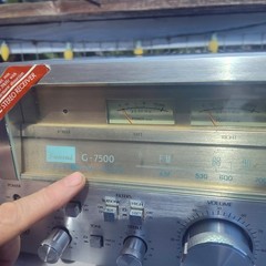 Sansui G-7500 Pure Power DC AM/FM Stereo Receiver Silver Face Wood Case