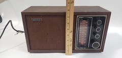 Vintage Sony TFM-9440W AM/FM Radio Woodgrain Tabletop Radio Tested