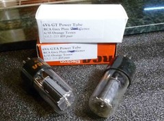 Pair RCA Grey Plate 6v6 GTA Power Tubes 6/15 on the Orange Tester
